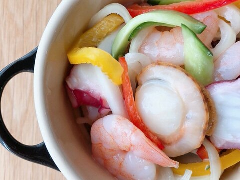 ポリ袋de夏のおもてなし オーシャンマリネ レシピ 作り方 By 食いしん坊の厨房 楽天レシピ ポリ袋de夏のおもてなし オーシャンマリネ レシピ 作り方 By 食いしん坊の厨房 楽天レシピ